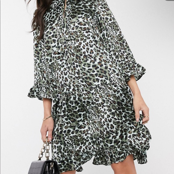 YAS Animal Print Smock Dress - Picture 3 of 3